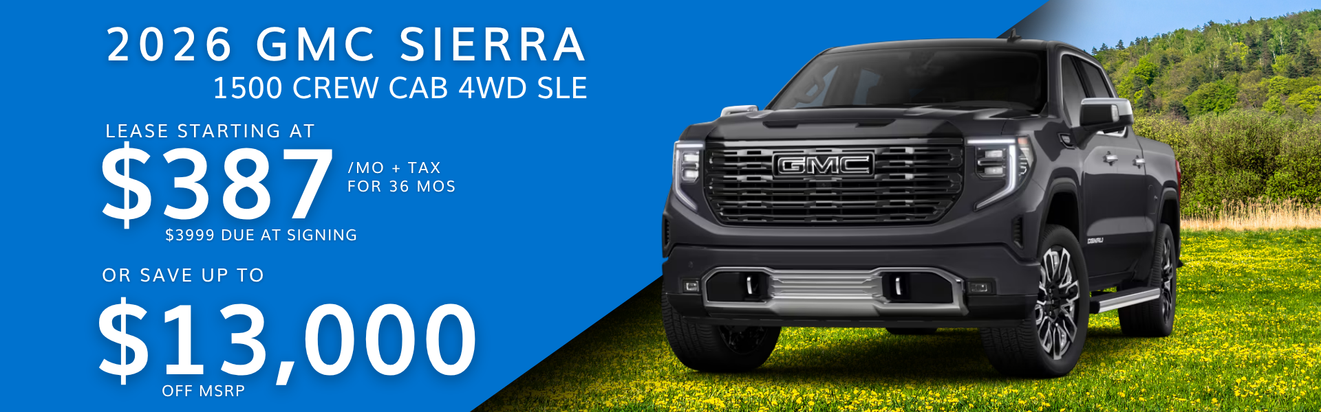 2026 GMC SIERRA CREW CAB 4WD SLE